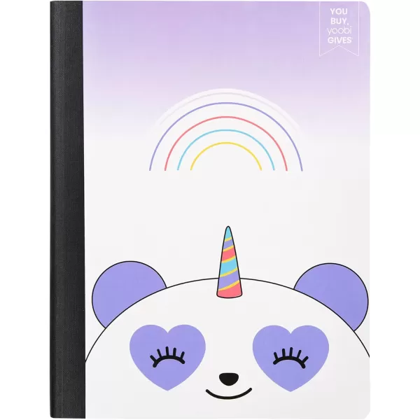 imageYoobi Barbie X College Ruled Composition Notebook Set  3Pack of Kids 1 Subject Notebooks Allover Print Designs  100 Sheets Each For School Office ampamp Home  975 x 75Rainbow  Frenchie  Panda