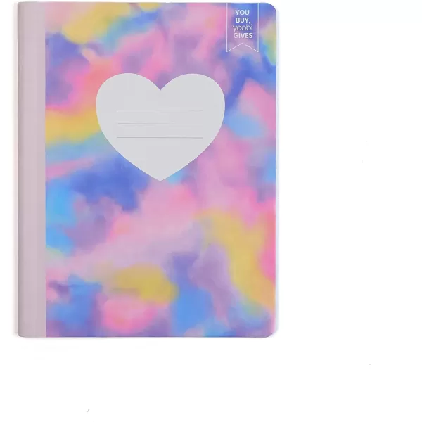 imageYoobi Barbie X College Ruled Composition Notebook Set  3Pack of Kids 1 Subject Notebooks Allover Print Designs  100 Sheets Each For School Office ampamp Home  975 x 75Tie Dye  Palm  Constellation