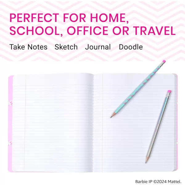 imageYoobi Barbie X College Ruled Composition Notebook Set  3Pack of Kids 1 Subject Notebooks Allover Print Designs  100 Sheets Each For School Office ampamp Home  975 x 75Barbie