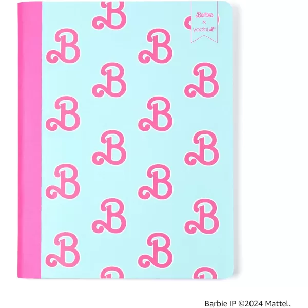 imageYoobi Barbie X College Ruled Composition Notebook Set  3Pack of Kids 1 Subject Notebooks Allover Print Designs  100 Sheets Each For School Office ampamp Home  975 x 75Barbie