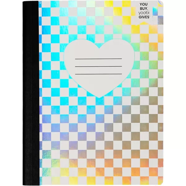 imageYoobi Barbie X College Ruled Composition Notebook Set  3Pack of Kids 1 Subject Notebooks Allover Print Designs  100 Sheets Each For School Office ampamp Home  975 x 75Checker  Palm  Constellation