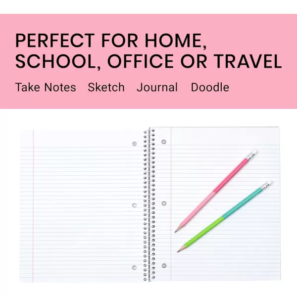 imageYoobi Barbie X College Ruled Spiral Notebook Set  3Pack of 1 Subject Notebooks Pink Blue ampamp Peach Barbie Designs  100 Perforated 3Hole Punched Sheets For School Office ampamp Home  105 x 8Celestial  Water  Earth