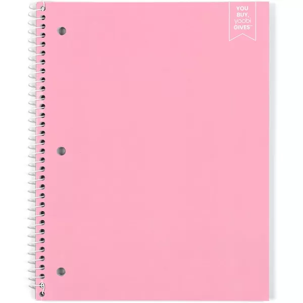 imageYoobi Barbie X College Ruled Spiral Notebook Set  3Pack of 1 Subject Notebooks Pink Blue ampamp Peach Barbie Designs  100 Perforated 3Hole Punched Sheets For School Office ampamp Home  105 x 8Blush Marble