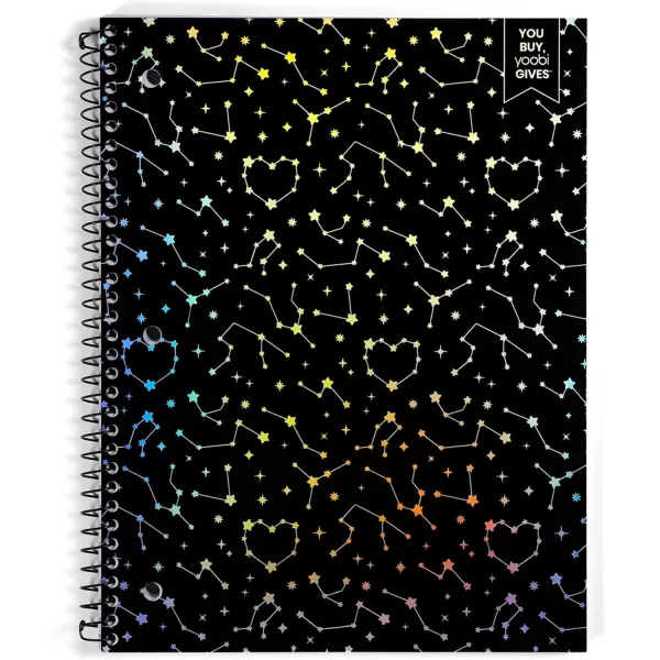 imageYoobi Barbie X College Ruled Spiral Notebook Set  3Pack of 1 Subject Notebooks Pink Blue ampamp Peach Barbie Designs  100 Perforated 3Hole Punched Sheets For School Office ampamp Home  105 x 8Holographic Constellation