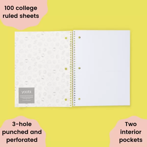 imageYoobi Barbie X College Ruled Spiral Notebook Set  3Pack of 1 Subject Notebooks Pink Blue ampamp Peach Barbie Designs  100 Perforated 3Hole Punched Sheets For School Office ampamp Home  105 x 8Hero Bundle