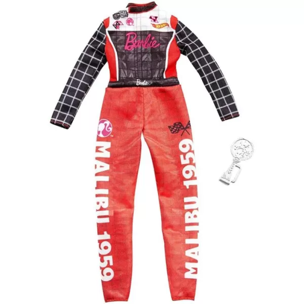 imageBarbie Clothes  Career Outfit Doll Racecar Driver Jumpsuit with Trophy Multi