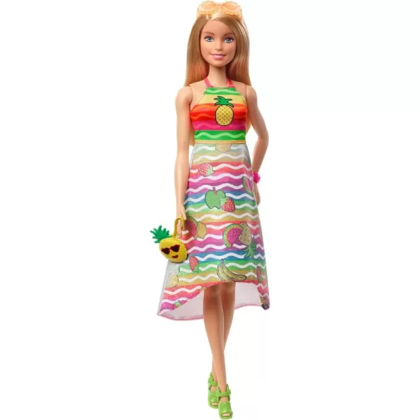 imageBarbie Crayola Rainbow Fruit Surprise PineappleScented Blonde Doll and Fashions Creative Art Fashion Toy Gift for 5 Year Olds and Up