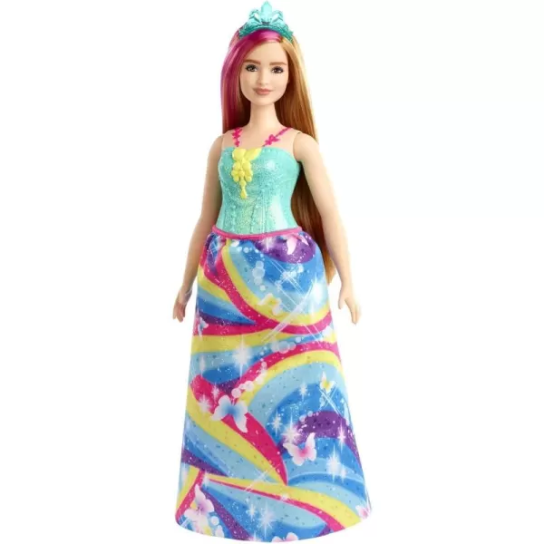 imageBarbie Dreamtopia Princess Doll 12inch Curvy Blonde with Pink Hairstreak