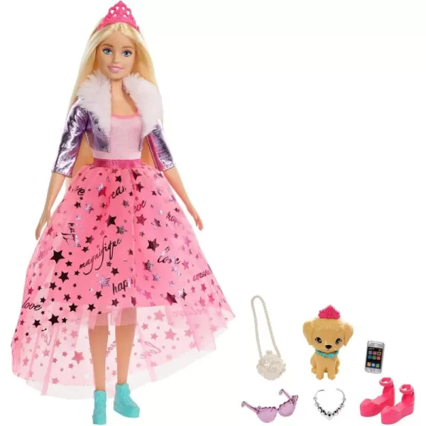 imageBarbie Dreamtopia Twist n Style Princess Hairstyling Doll 115in Blonde with Rainbow Hair Extensions ampamp Accessories Gift for 3 to 7 Year OldsMulticolor