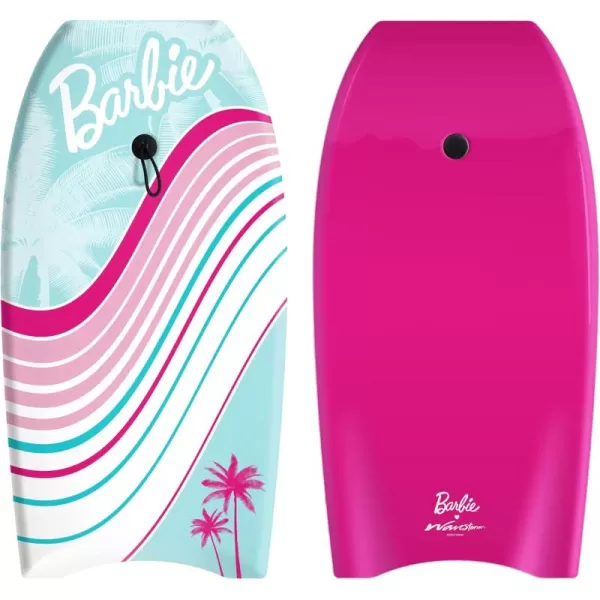 imageBarbie Signature 36in Bodyboard by Wavestorm  Graphic top Deck with high Density Slick Bottom  for Kids and Adults Foam Construction with Accessories Light Blue