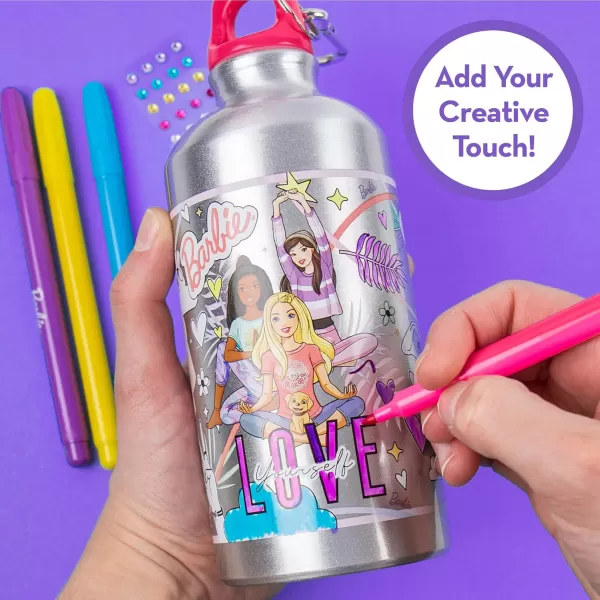 imageBarbie Color Your Own Water Bottle Color Your Own Water Bottle Great For Travel ampamp Road Trips Sports ampamp School Creative Gift Idea Arts ampamp Crafts Activity Kids Ages 6 7 8 9 10 PinkPink