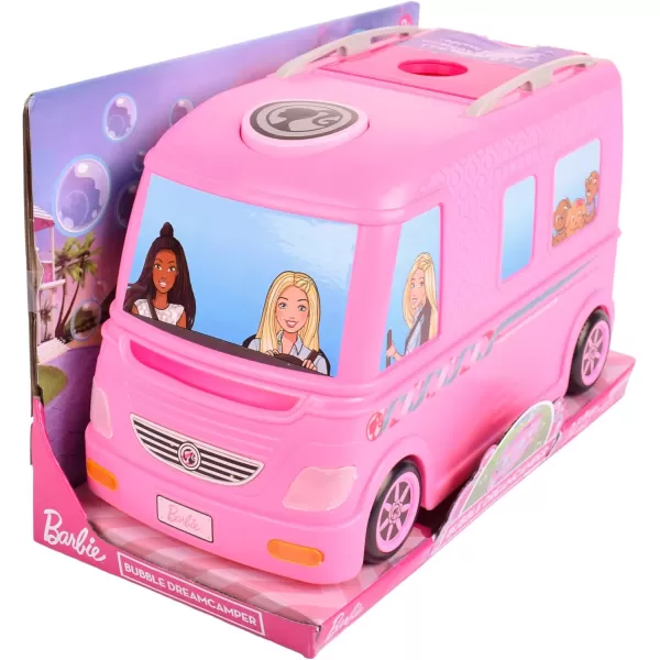 imageBarbie Dream Camper Bubble Machine  Vehicle Toy with Lights and Sounds for Kids  Bubble Solution Included  Sunny Days Entertainment