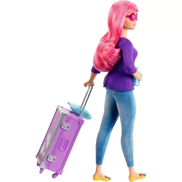 imageBarbie Dreamhouse Adventures Doll ampamp Accessories Travel Set with Daisy Doll Kitten Working Suitcase ampamp 9 PiecesStandard