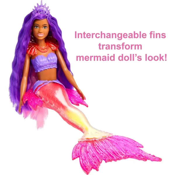 imageBarbie Mermaid Power Doll Set Barbie quotBrooklynquot Fashion Doll with Phoenix Pet ampamp Accessories Mermaid Toy with Interchangeable FinsBrooklyn