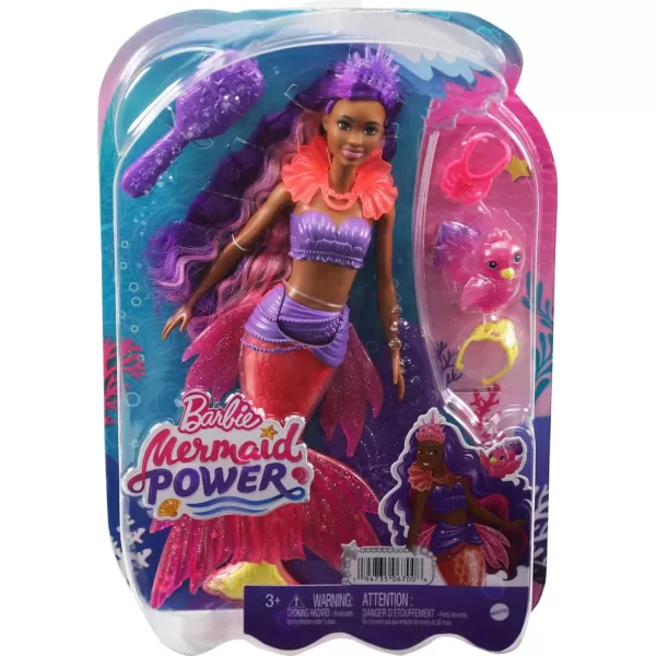 imageBarbie Mermaid Power Doll Set Barbie quotBrooklynquot Fashion Doll with Phoenix Pet ampamp Accessories Mermaid Toy with Interchangeable FinsBrooklyn