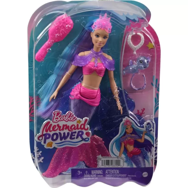 imageBarbie Mermaid Power Doll Set Barbie quotBrooklynquot Fashion Doll with Phoenix Pet ampamp Accessories Mermaid Toy with Interchangeable FinsMalibu