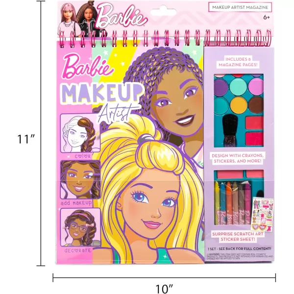 imageHorizon Group USA Barbie Makeup Artist Magazine Create Your Own Hair ampamp Makeup Looks Using 130 Stencils 180 Stickers Crayons Pretend Makeup ampamp More