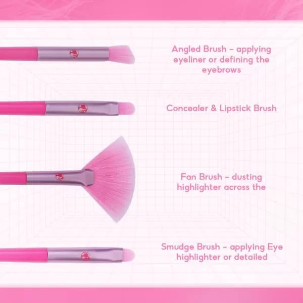 imageMINISO Barbie Collection Makeup Brushes Set 8 pcs