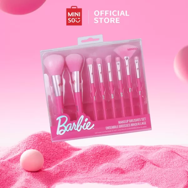 imageMINISO Barbie Collection Makeup Brushes Set 8 pcs