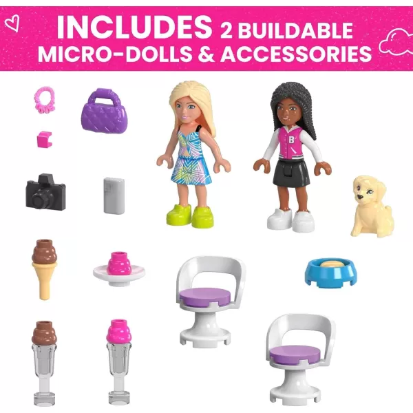 imageMega Construx Barbie Kids Building Toy Set Dream Camper Adventure with 580 Pieces 4 MicroDolls Barbie Pets and Accessories Pink Ages 6 YearsConvertible