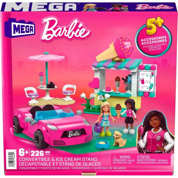 imageMega Construx Barbie Kids Building Toy Set Dream Camper Adventure with 580 Pieces 4 MicroDolls Barbie Pets and Accessories Pink Ages 6 YearsConvertible