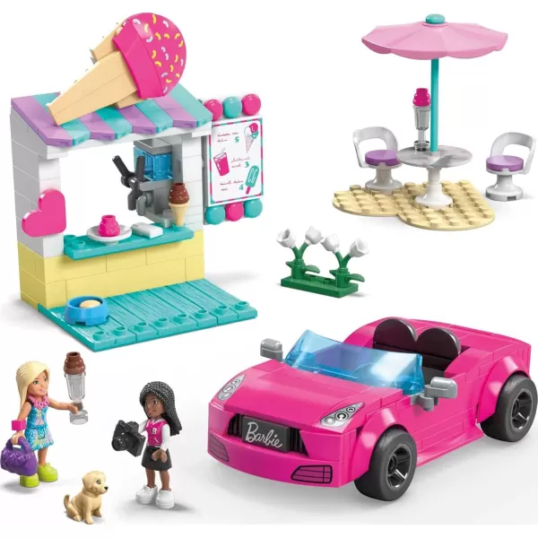 imageMega Construx Barbie Kids Building Toy Set Dream Camper Adventure with 580 Pieces 4 MicroDolls Barbie Pets and Accessories Pink Ages 6 YearsConvertible