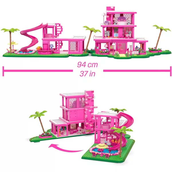 imageMega Construx Barbie Kids Building Toy Set Dream Camper Adventure with 580 Pieces 4 MicroDolls Barbie Pets and Accessories Pink Ages 6 YearsMovie Dreamhouse