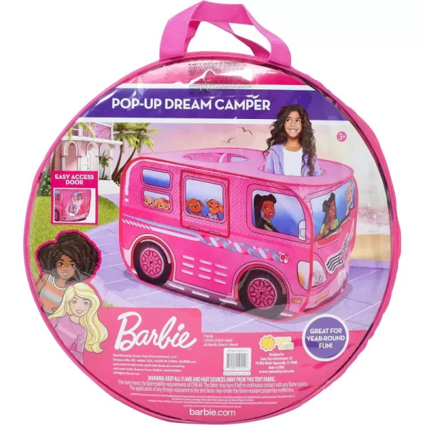 imageBarbie Camper Pop Up Play Tent  Large Princess Castle Tent for Girls  Folds for Easy Storage with Carrying Bag Included  Amazon Exclusive  Sunny Days Entertainment