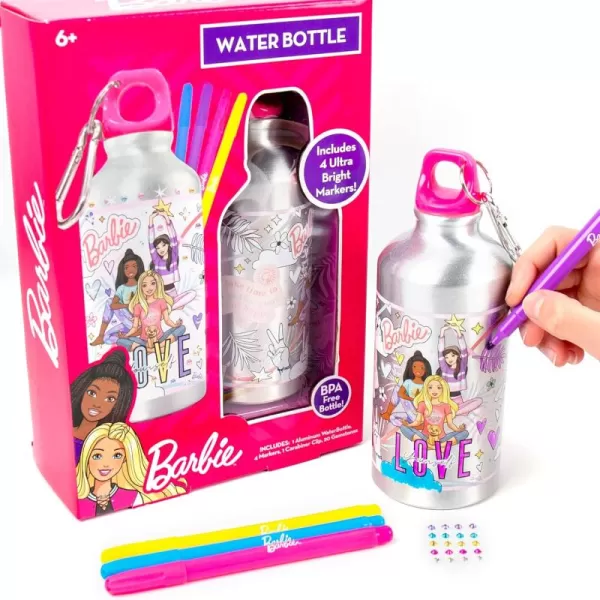 imageBarbie Color Your Own Water Bottle Color Your Own Water Bottle Great For Travel ampamp Road Trips Sports ampamp School Creative Gift Idea Arts ampamp Crafts Activity Kids Ages 6 7 8 9 10 PinkPink