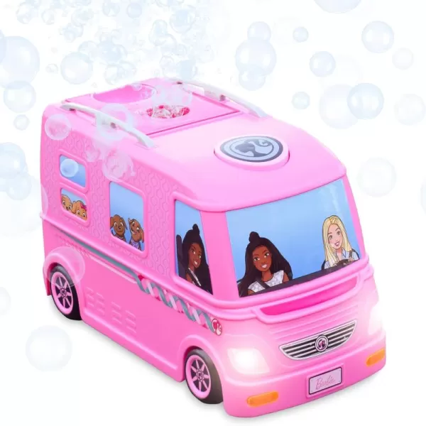 imageBarbie Dream Camper Bubble Machine  Vehicle Toy with Lights and Sounds for Kids  Bubble Solution Included  Sunny Days Entertainment