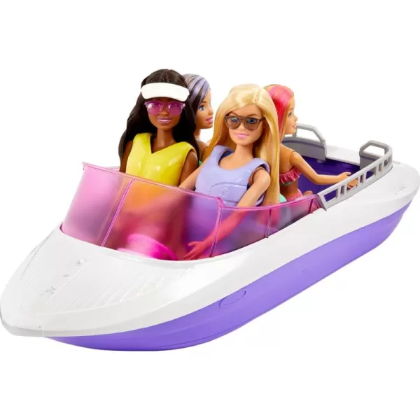 imageBarbie Mermaid Power Dolls ampamp Toy Boat Playset quotMalibuquot ampamp quotBrooklynquot in 18in Floating Boat with SeeThrough Bottom ampamp Accessories