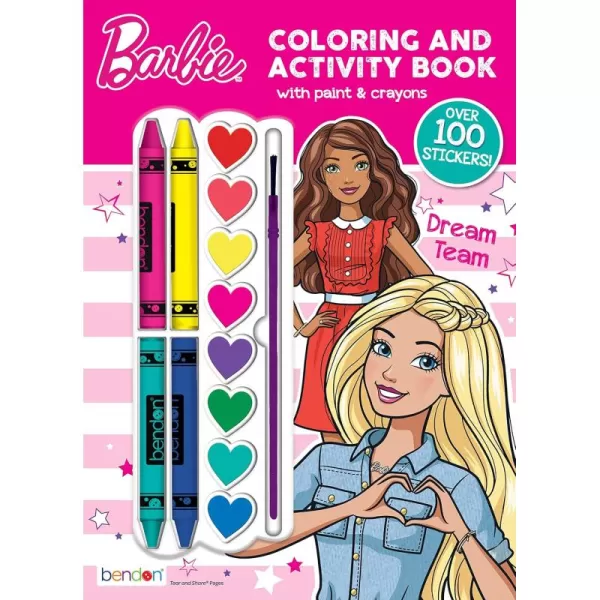 imageBendon Barbie Coloring ampamp Activity Book Paint Pods ampamp Crayons