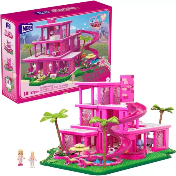 imageMega Construx Barbie Kids Building Toy Set Dream Camper Adventure with 580 Pieces 4 MicroDolls Barbie Pets and Accessories Pink Ages 6 YearsMovie Dreamhouse