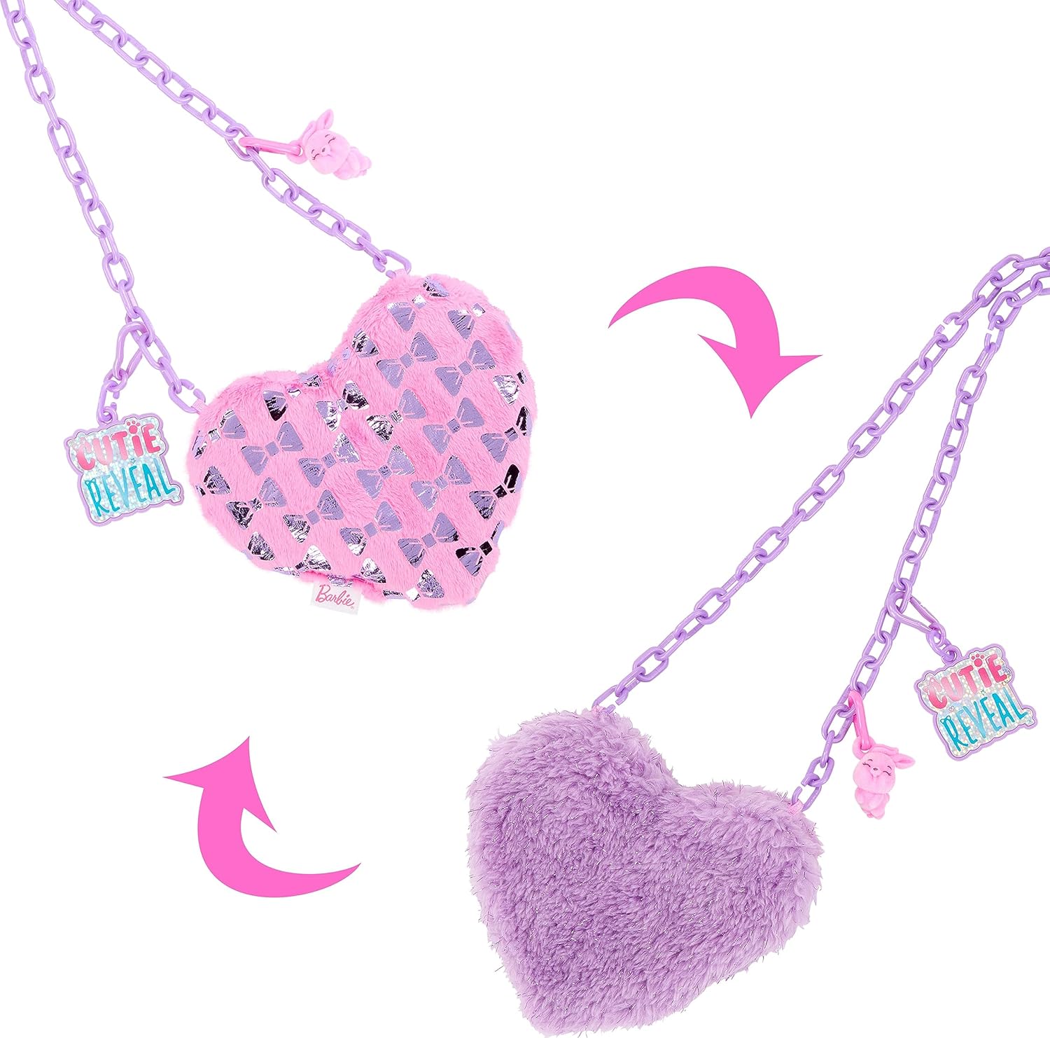 imageBarbie Cutie Reveal Accessories Purse with 5 Surprises Including Reversible Fur ampamp ColorChange Pet Sized for Fashion Dolls Styles May VaryMulticolor