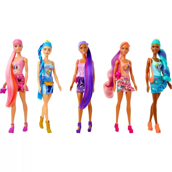 imageBarbie Color Reveal Doll ampamp Accessories Denim Series Patchwork with 6 Surprises Including ColorChange Styles May VaryTotally Denim