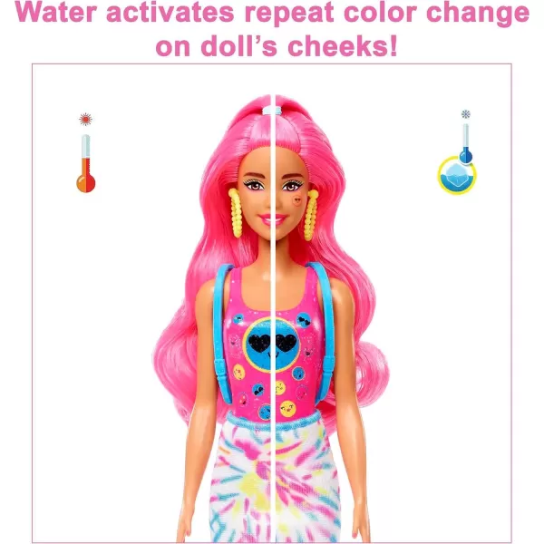 imageBarbie Color Reveal Doll ampamp Accessories Neon TieDye Series 7 Surprises 1 Doll Styles May Vary