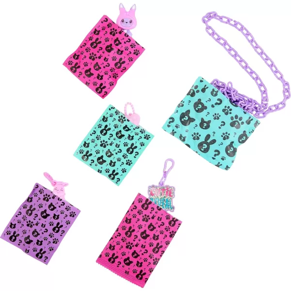 imageBarbie Cutie Reveal Accessories Purse with 5 Surprises Including Reversible Fur ampamp ColorChange Pet Sized for Fashion Dolls Styles May VaryMulticolor