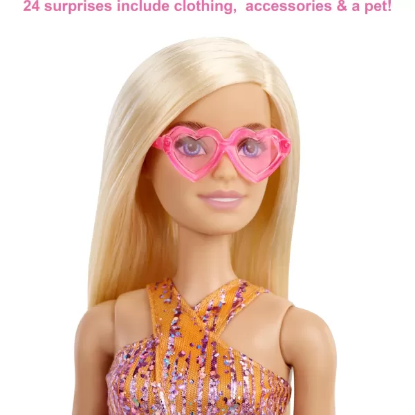 imageBarbie Cutie Reveal Advent Calendar ampamp Doll Blue ampamp Pink Hair 25 Surprises Include Clothes Accessories ampamp ColorChange Pets Holiday Toy for Kids2022