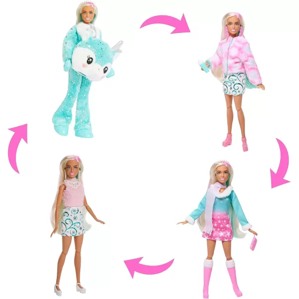 imageBarbie Cutie Reveal Advent Calendar ampamp Doll Blue ampamp Pink Hair 25 Surprises Include Clothes Accessories ampamp ColorChange Pets Holiday Toy for KidsModern