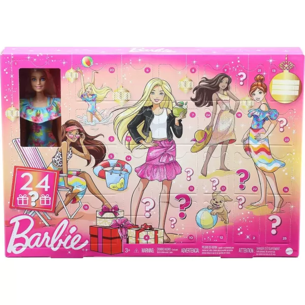 imageBarbie Cutie Reveal Advent Calendar ampamp Doll Blue ampamp Pink Hair 25 Surprises Include Clothes Accessories ampamp ColorChange Pets Holiday Toy for Kids2022