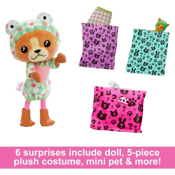 imageBarbie Cutie Reveal Chelsea Doll ampamp Accessories Animal Plush Costume ampamp 6 Surprises Including Color Change Bunny as KoalaDogFrog