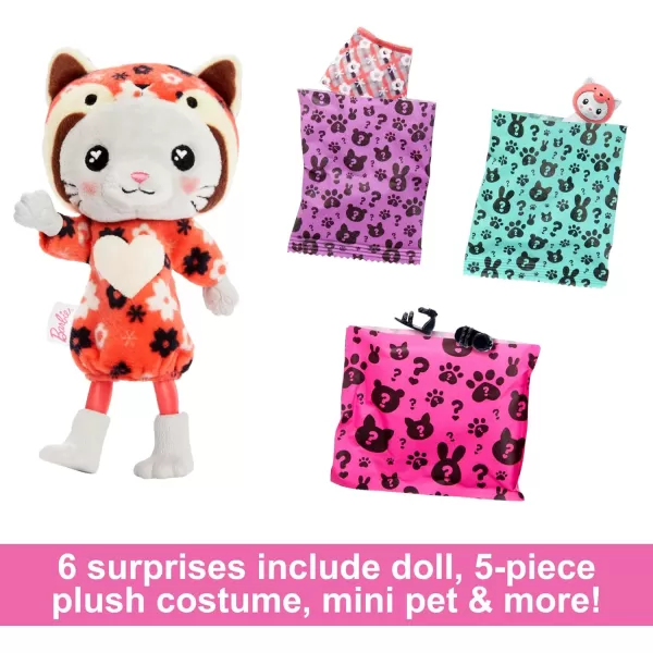 imageBarbie Cutie Reveal Chelsea Doll ampamp Accessories Animal Plush Costume ampamp 6 Surprises Including Color Change Bunny as KoalaKittyRed Panda