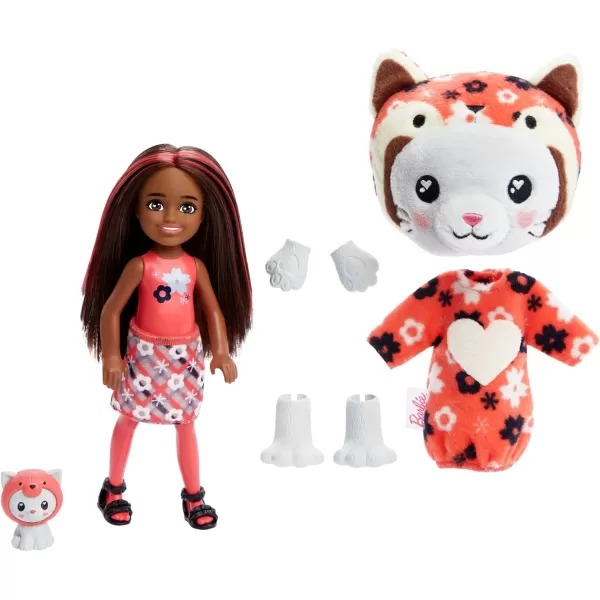 imageBarbie Cutie Reveal Chelsea Doll ampamp Accessories Animal Plush Costume ampamp 6 Surprises Including Color Change Bunny as KoalaKittyRed Panda