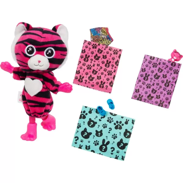 imageBarbie Cutie Reveal Chelsea Small Doll Jungle Series Tiger Plush Costume 7 Surprises Including Mini Pet ampamp Color ChangeTiger