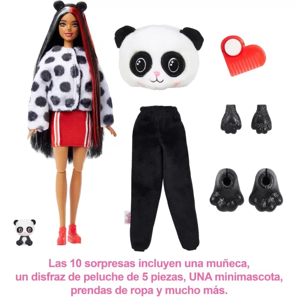 imageBarbie Cutie Reveal Doll Panda Plush Costume 10 Surprises Including Mini Pet ampamp Color Change