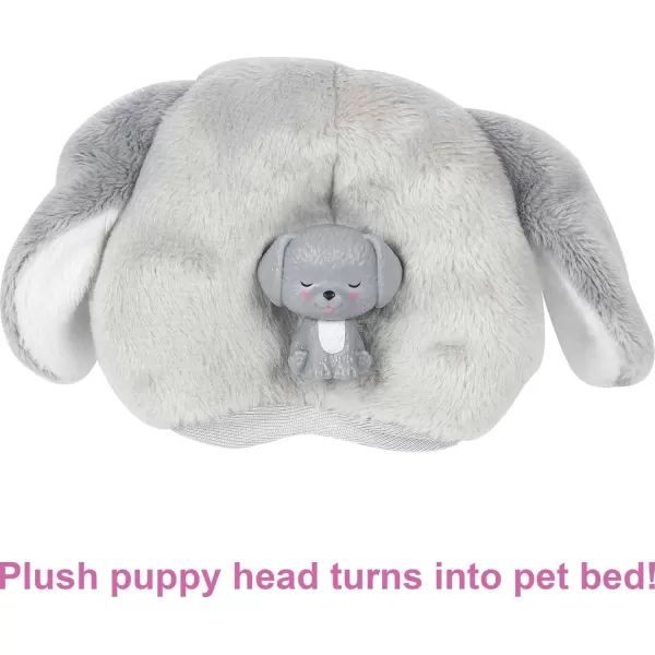 imageBarbie Cutie Reveal Fashion Doll with Bunny Plush Costume ampamp 10 Surprises Including Mini Pet ampamp Color ChangePuppy