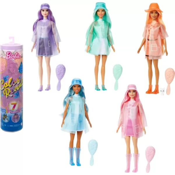 imageBarbie Color Reveal Doll Pet ampamp Accessories Sunshine ampamp Sprinkles Series 25 Surprises 1 Barbie Doll Styles May Vary