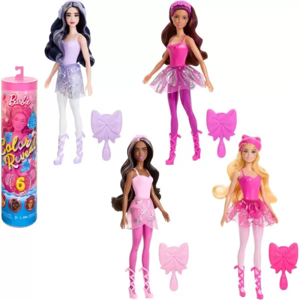 imageBarbie Color Reveal Doll ampamp Accessories Denim Series Patchwork with 6 Surprises Including ColorChange Styles May VaryBallerina