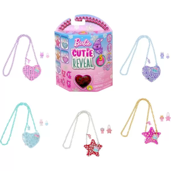 imageBarbie Cutie Reveal Accessories Purse with 5 Surprises Including Reversible Fur ampamp ColorChange Pet Sized for Fashion Dolls Styles May VaryMulticolor