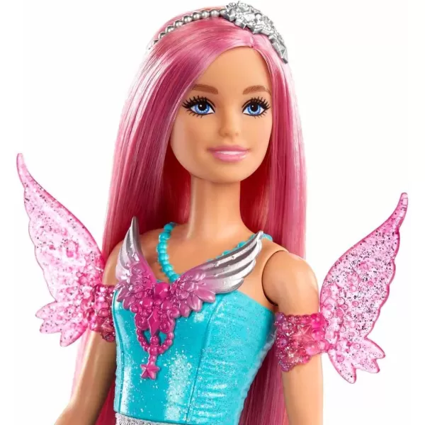 imageBarbie A Touch of Magic Fashion Doll Malibu with WingDetailed Dress 7inch Long Colorful Hair 2 Fantasy Pets ampamp Accessories